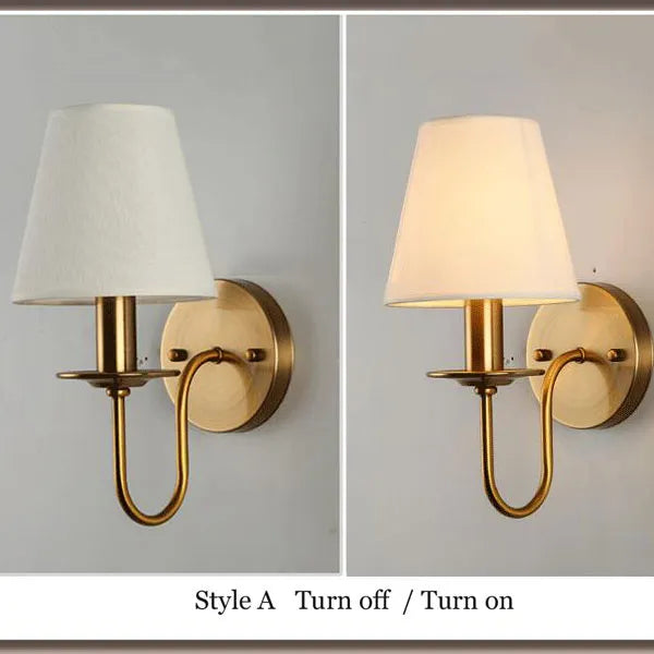 Fabric E14 Wall Lamp - Modern European Style Bedroom Bedside Lamp for Living Room, Hotel, Study, and Office