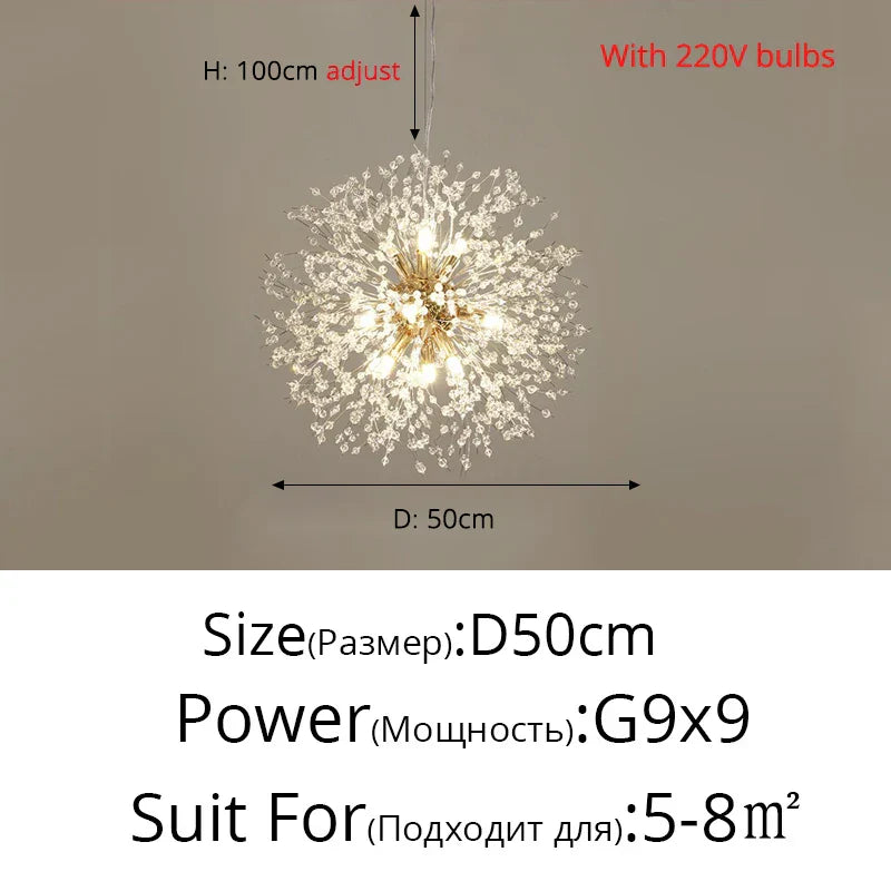 Nordic Modern LED Chandelier - Stylish Firefly Lighting for Living, Dining, and Bedroom