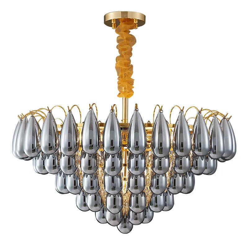 Postmodern Stainless Steel Round LED Chandelier - Designer Lighting Fixture for Dining Rooms
