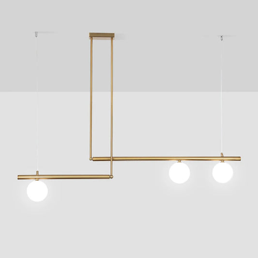 Contemporary Glass Ball LED Chandelier - Postmodern Design for Restaurant, Bar, and Living Room Decor