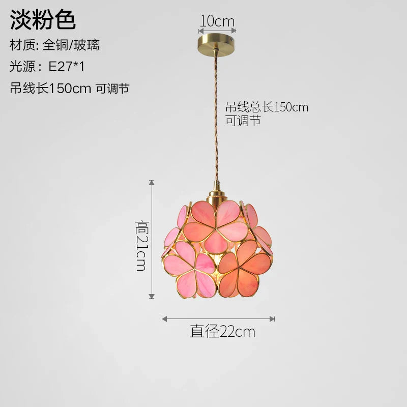 Nordic Style Copper Pendant Light Fixtures - Modern Glass Hanging Lamp for Kitchen, Dining, and Living Spaces