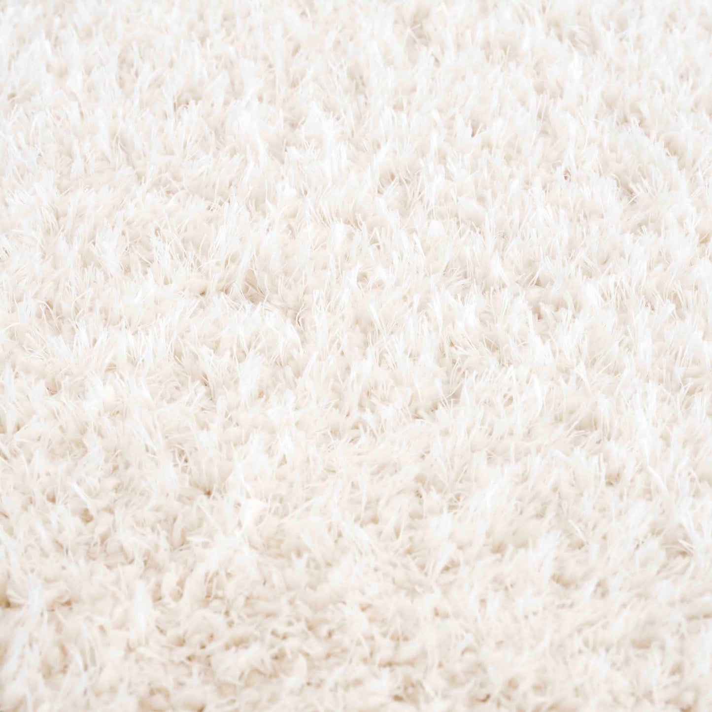 Faina Solid Cream Shag Washable Area Rug - Clearance