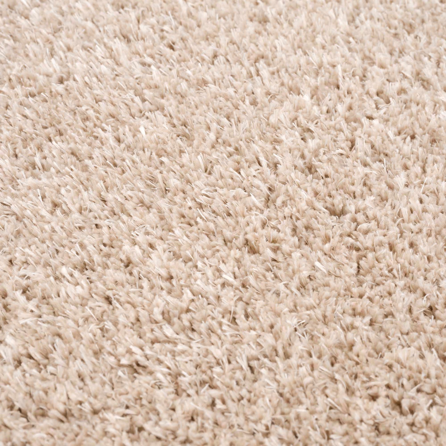 Faina Solid Beige Shag Rug Washable