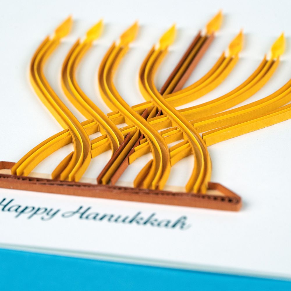 Menorah Happy Hanukkah Quilled Card