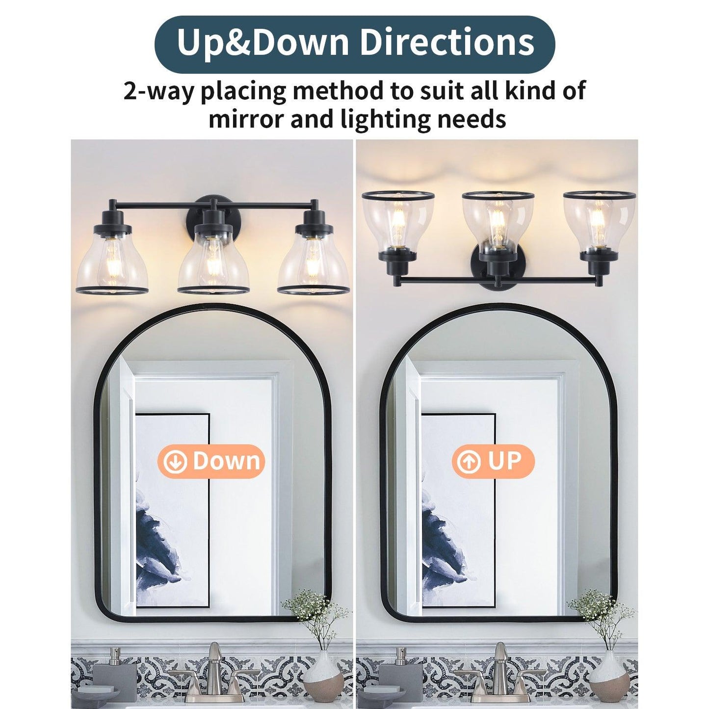 Hermosa Modern 3-Light Bathroom Vanity Light