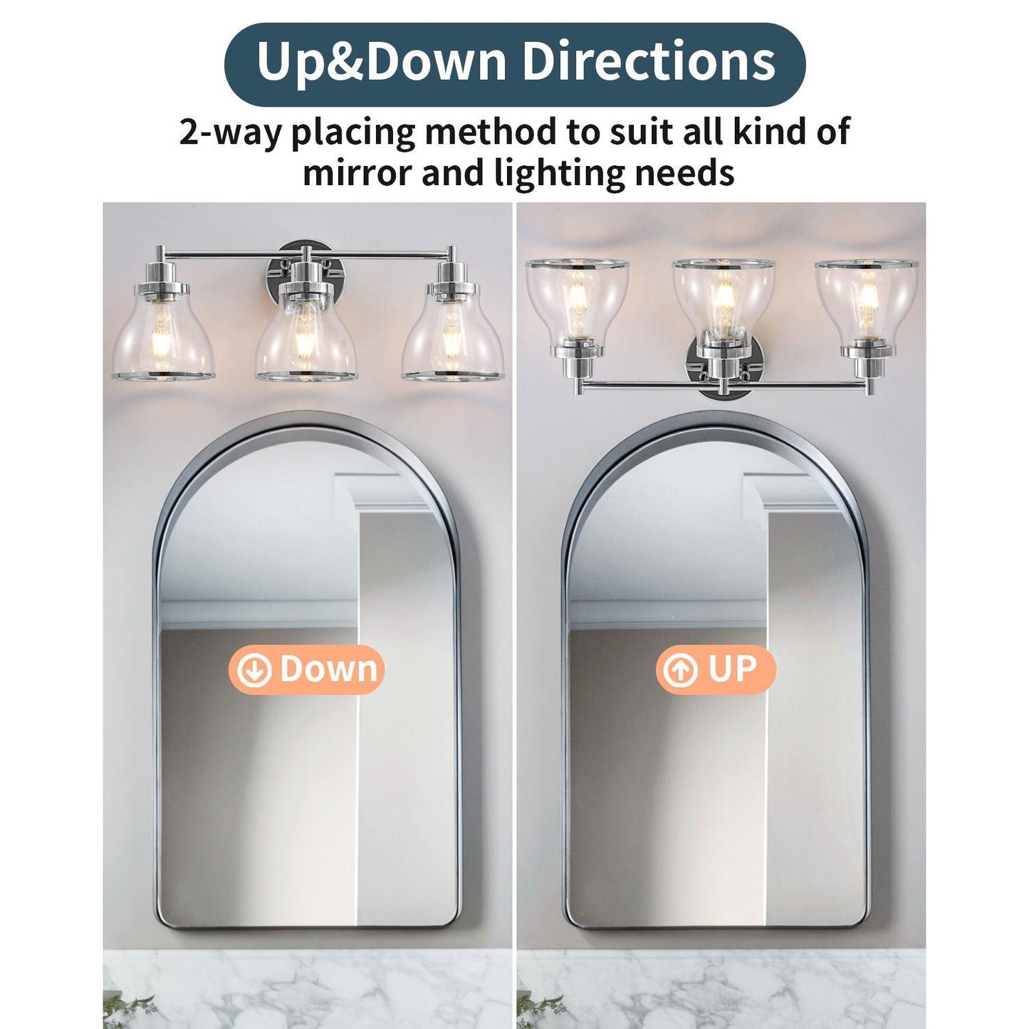 Hermosa Modern 3-Light Bathroom Vanity Light