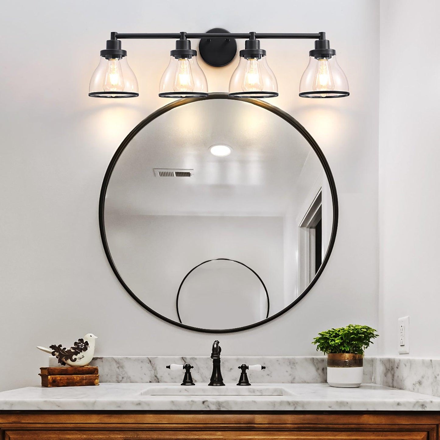 Hermosa Modern 4-Light Bathroom Vanity Light