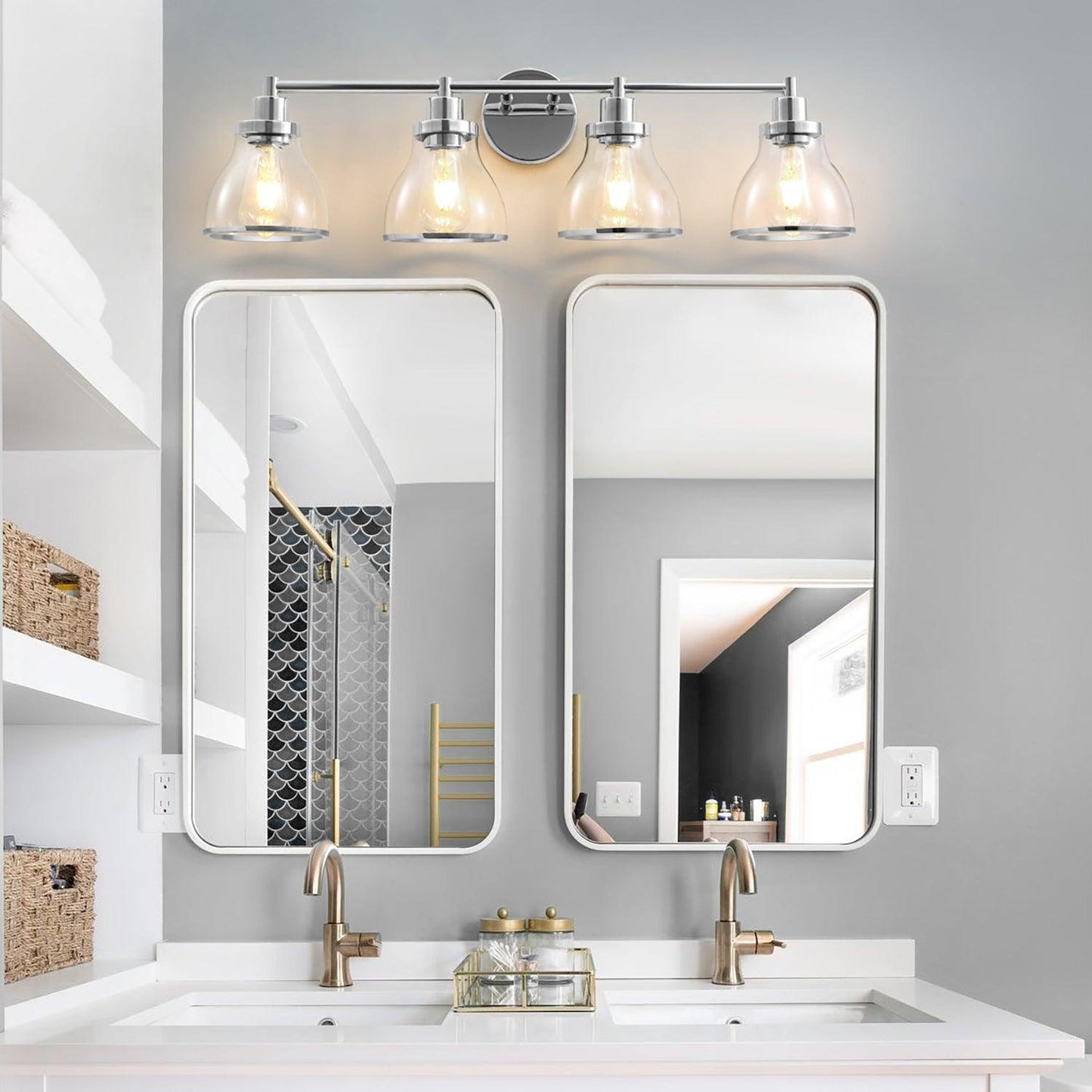 Hermosa Modern 4-Light Bathroom Vanity Light