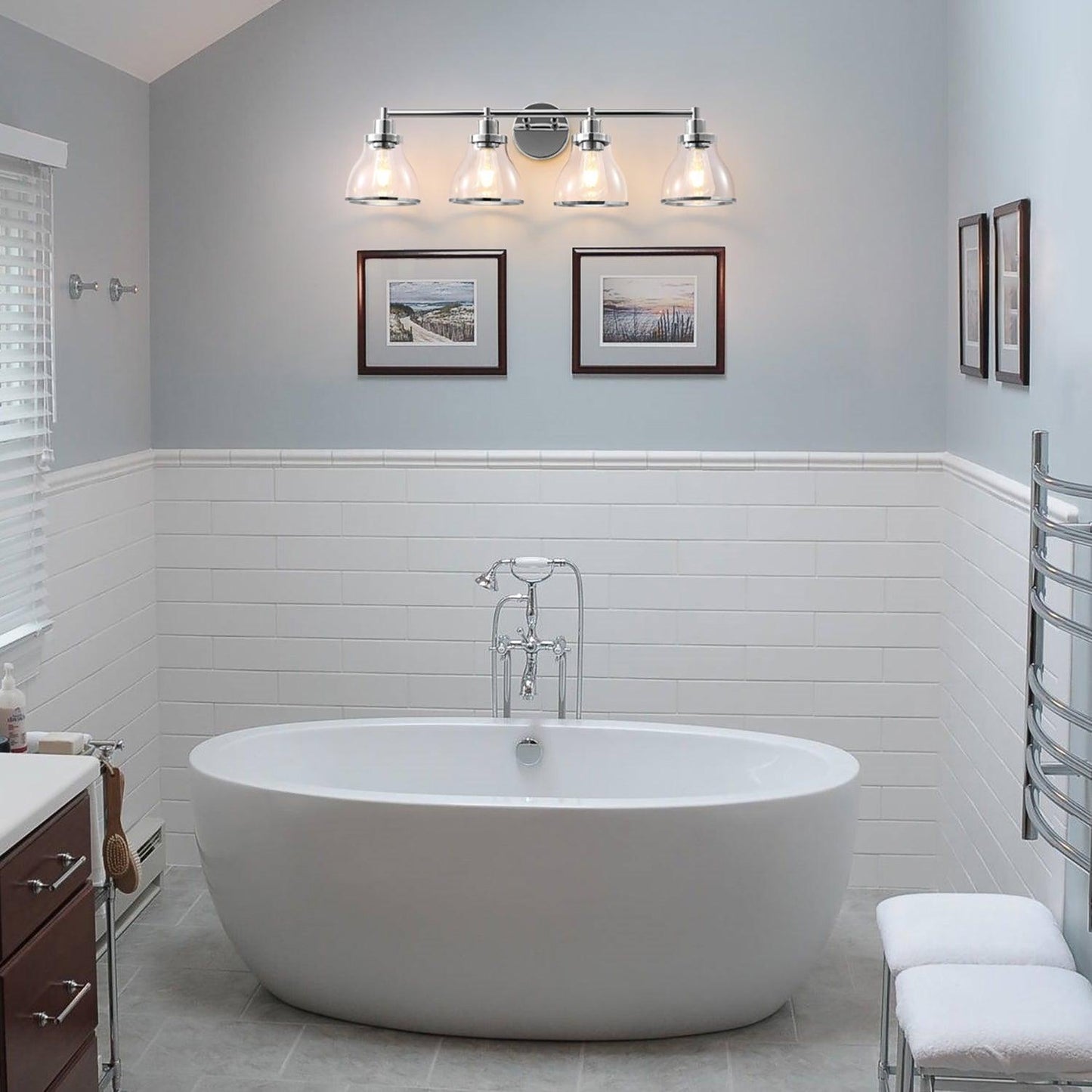 Hermosa Modern 4-Light Bathroom Vanity Light