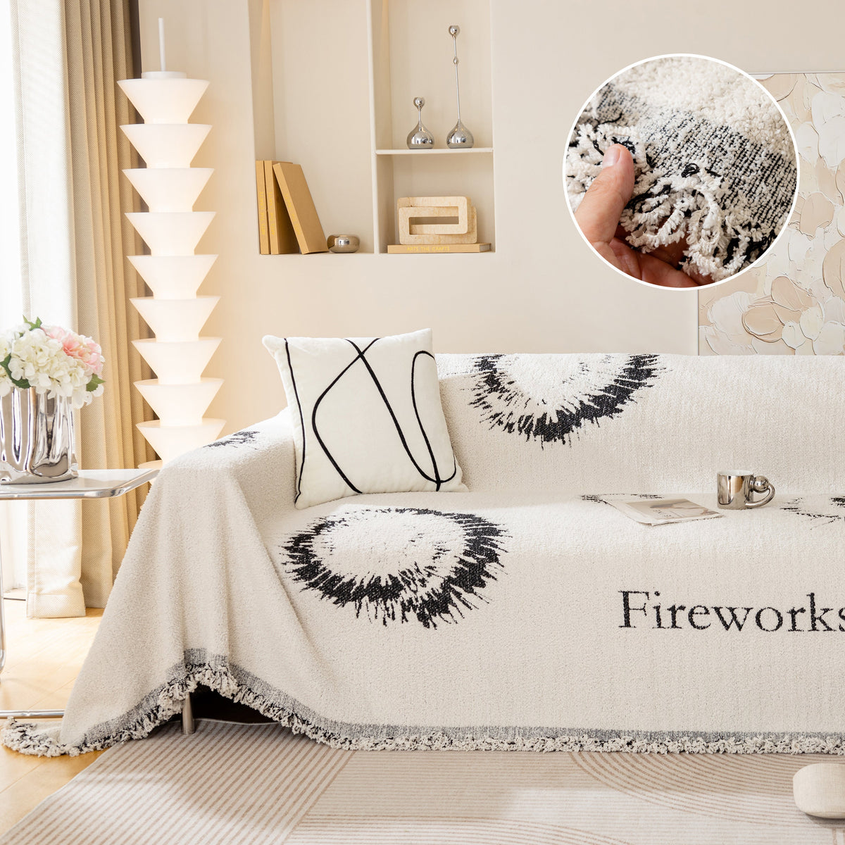 Fireworks Reversible Couch Cover Blankets Furniture Covers Washable Sectional Couch Covers