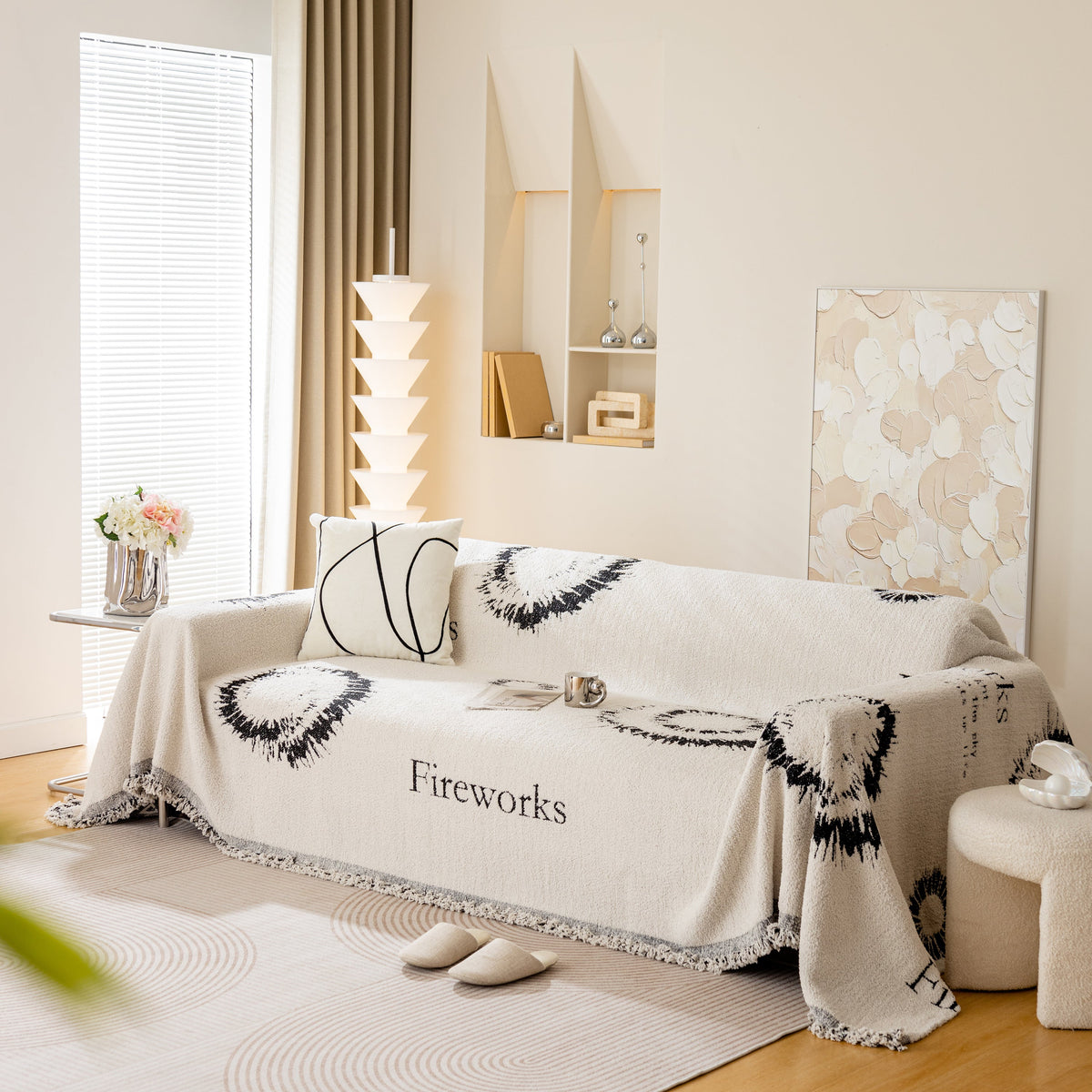 Fireworks Reversible Couch Cover Blankets Furniture Covers Washable Sectional Couch Covers