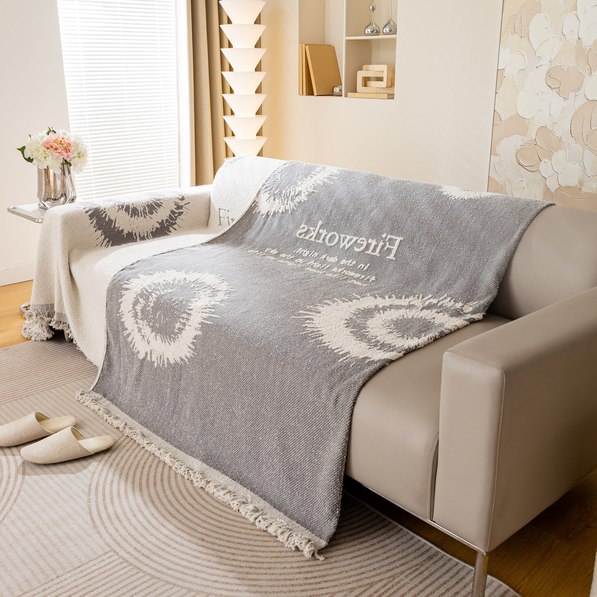 Fireworks Reversible Couch Cover Blankets Furniture Covers Washable Sectional Couch Covers