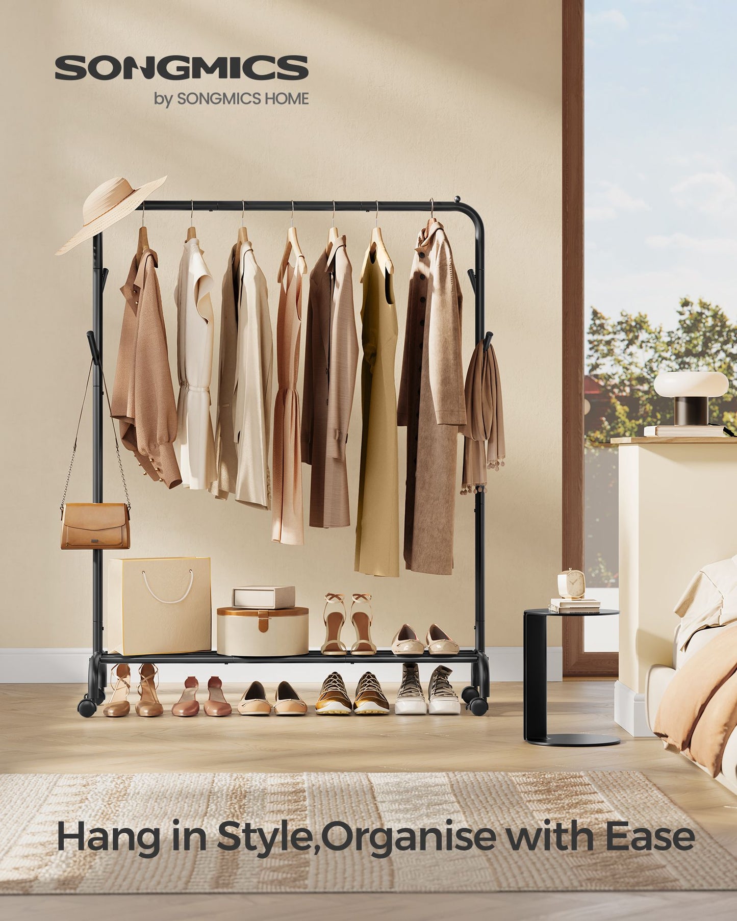 Clothes Rack for Hanging Clothes with Wheels