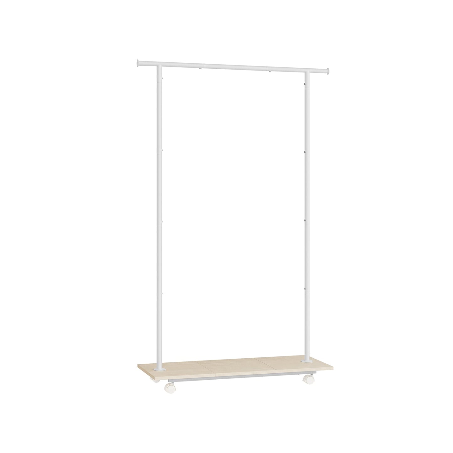 Double-Rod Clothes Rack with Wheels