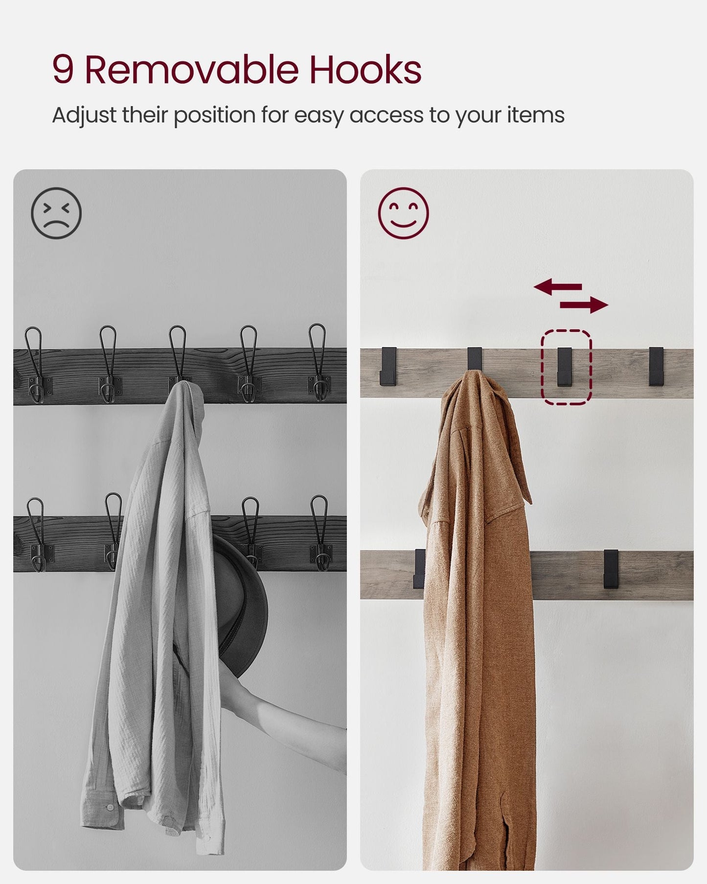 Coat Rack with Shoe Bench for Entryway