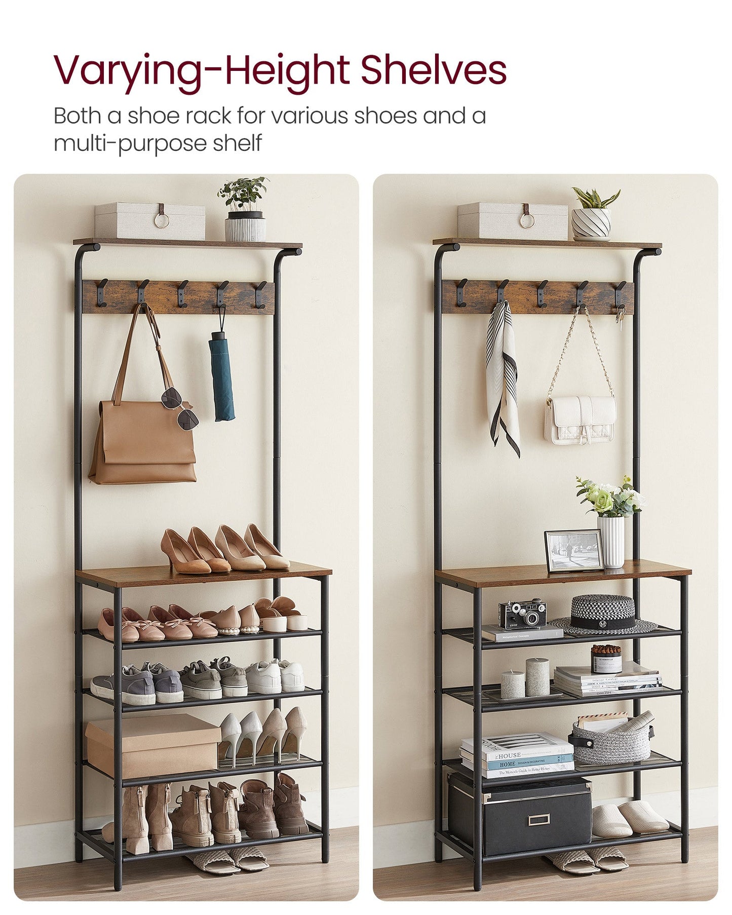 Hall Tree with Shoe Bench