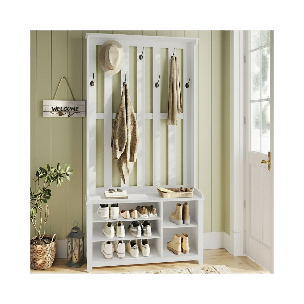 Hall Tree with Bench and Shoe Storage