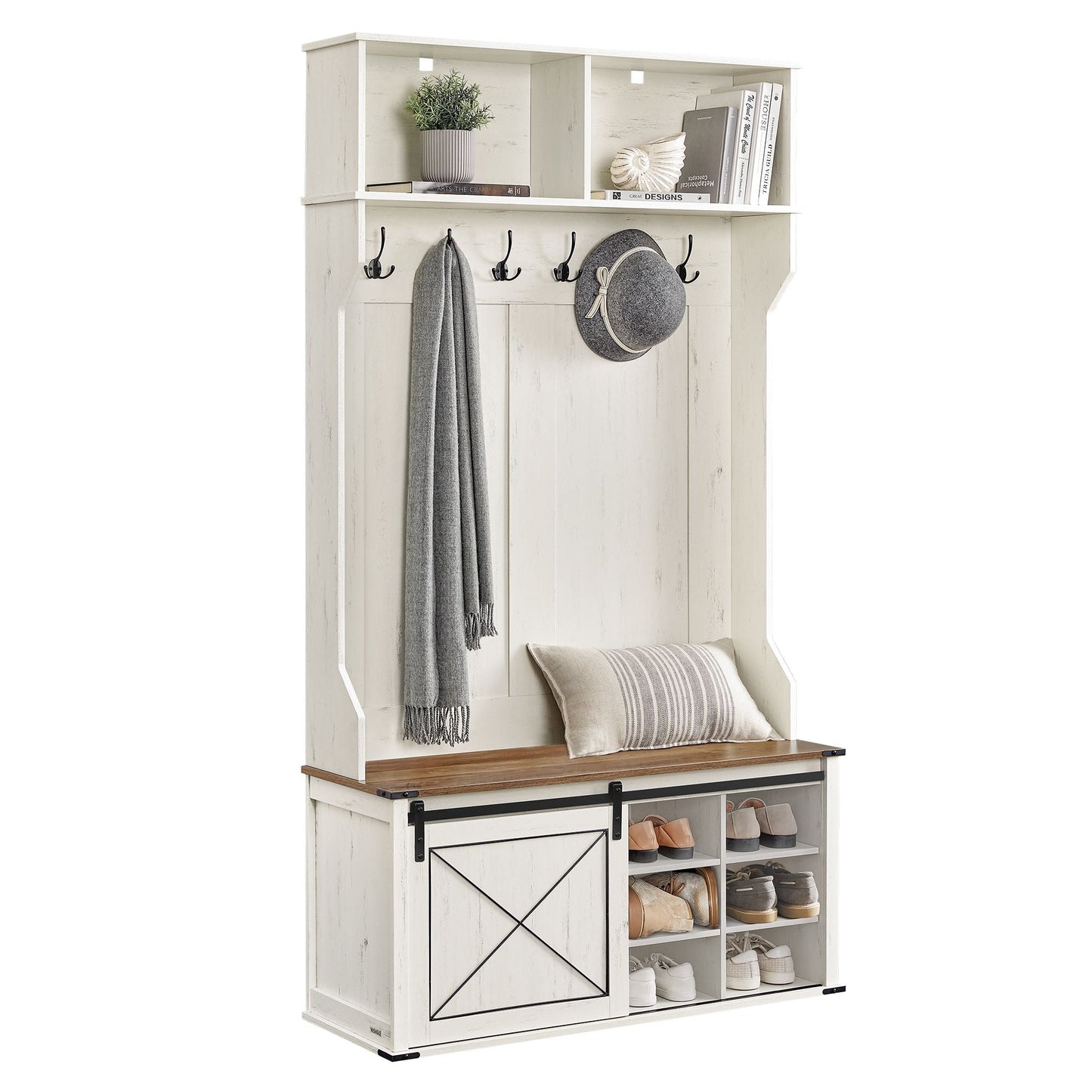 Hall Tree with Bench and Shoe Storage