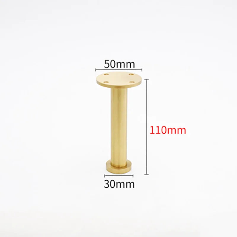 Solid Brass Cabinet Leg – Gold Furniture Feet for Kitchen, TV Stands, and Cupboards