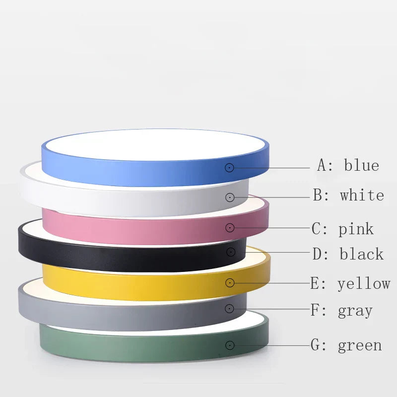 Multicolor Ultra-Thin LED Round Ceiling Light with Remote Control