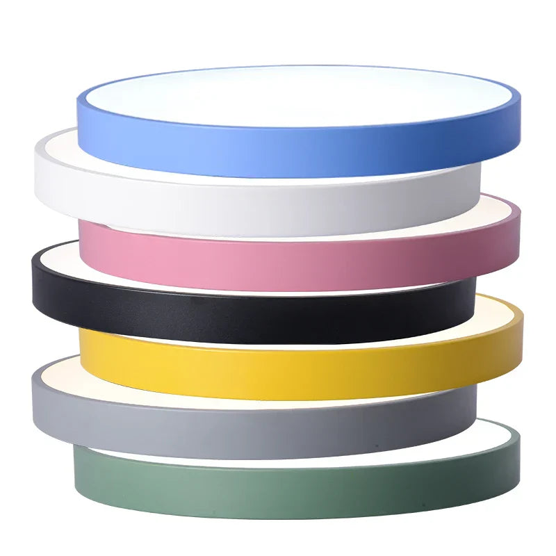 Multicolor Ultra-Thin LED Round Ceiling Light with Remote Control