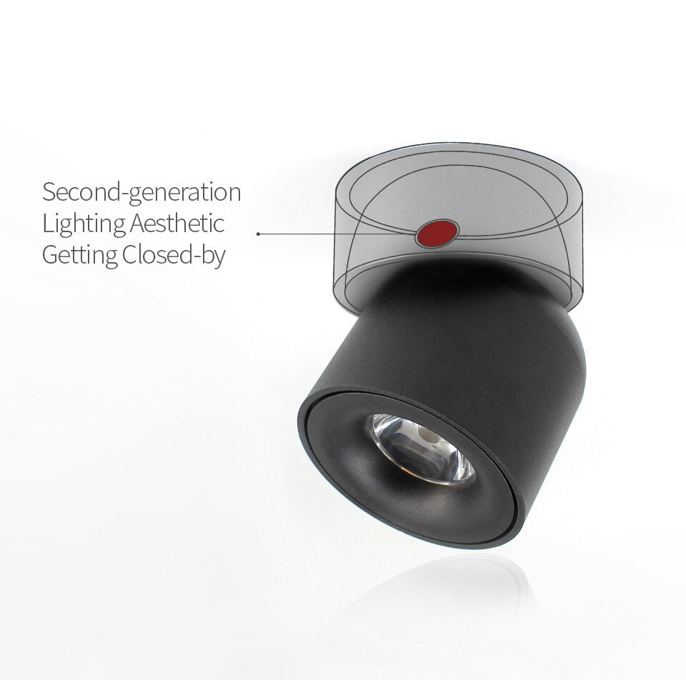 Lily's LED Ceiling Light Surface Mounted with 360° Round Curve Rotation