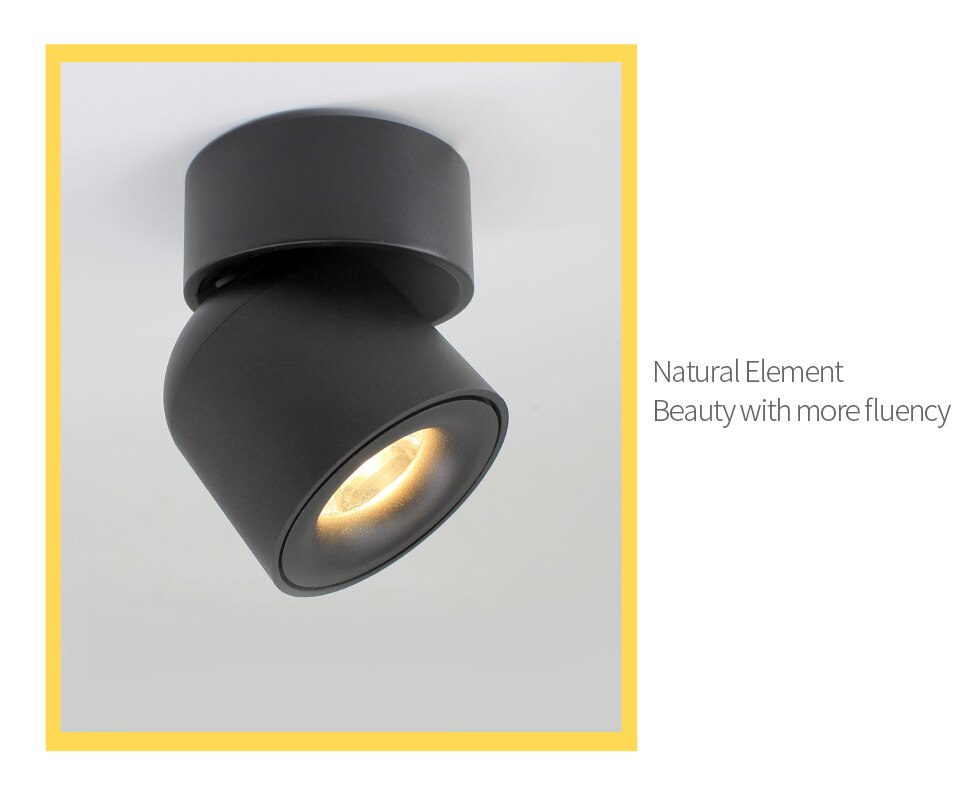 Lily's LED Ceiling Light Surface Mounted with 360° Round Curve Rotation