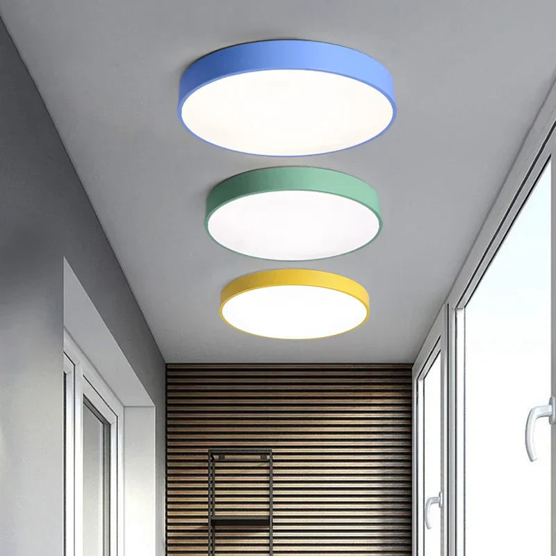 Multicolor Ultra-Thin LED Round Ceiling Light with Remote Control