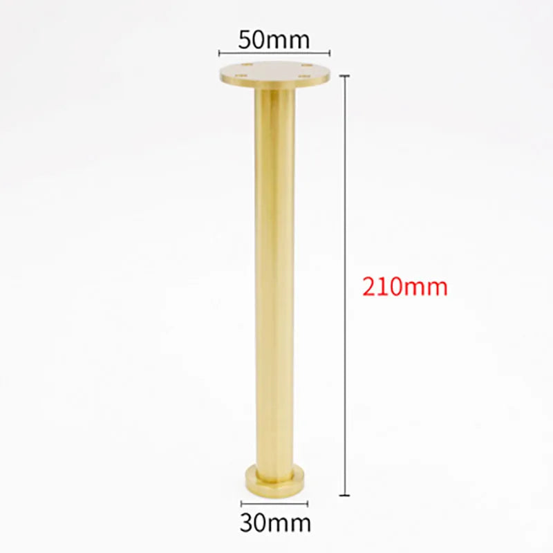 Solid Brass Cabinet Leg – Gold Furniture Feet for Kitchen, TV Stands, and Cupboards