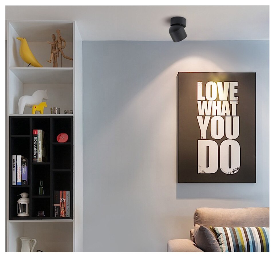 Lily's LED Ceiling Light Surface Mounted with 360° Round Curve Rotation