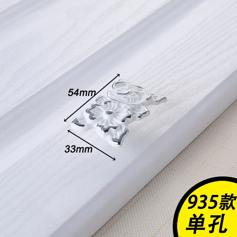 European Ivory White Cabinet Handle – Elegant Zinc Alloy Drawer Pulls for Dressers, Closets, and Cupboards (96mm)