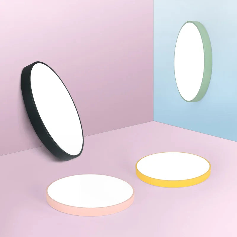 Multicolor Ultra-Thin LED Round Ceiling Light with Remote Control