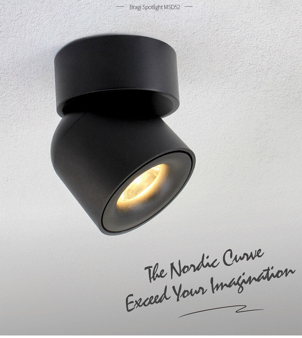Lily's LED Ceiling Light Surface Mounted with 360° Round Curve Rotation