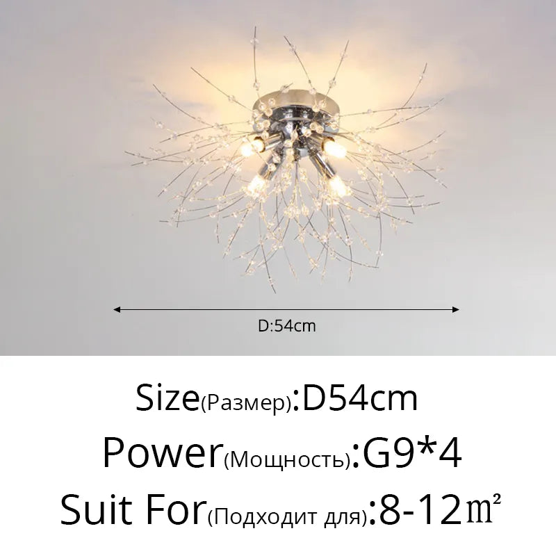 Nordic Modern LED Chandelier - Stylish Firefly Lighting for Living, Dining, and Bedroom