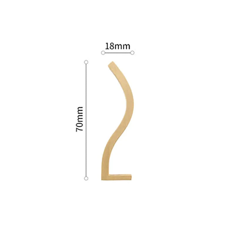 Golden Brass Door Numbers – Custom Decorative Wall Figures for Villas, Hotels, and Dormitories (5cm/7cm)