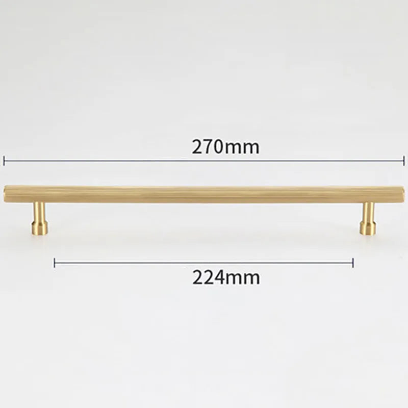 Gold and Black Brass T-Bar Handles – Straight Line Cabinet Pulls and Wardrobe Knobs