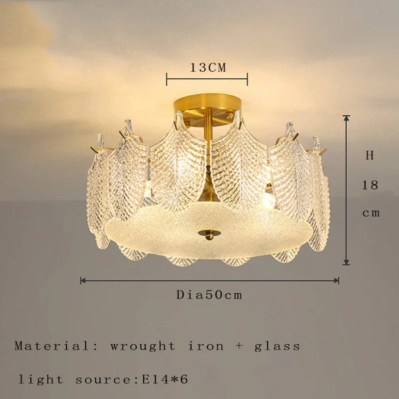 Postmodern Glass Chandelier - Elegant Lighting for Living Rooms, Bedrooms, Dining Rooms, and Model Spaces