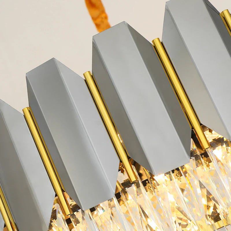 Stainless Steel Light Luxury Crystal Chandelier - A Postmodern Marvel for Living Rooms, Simple Dining Rooms, and Nordic Bedrooms