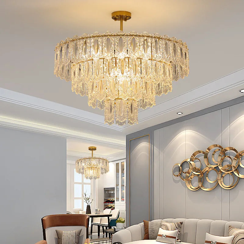Elegant Post-Modern Glass Chandelier - A Personality Creative High-End Addition for Living Rooms, Dining Rooms, and Bedrooms