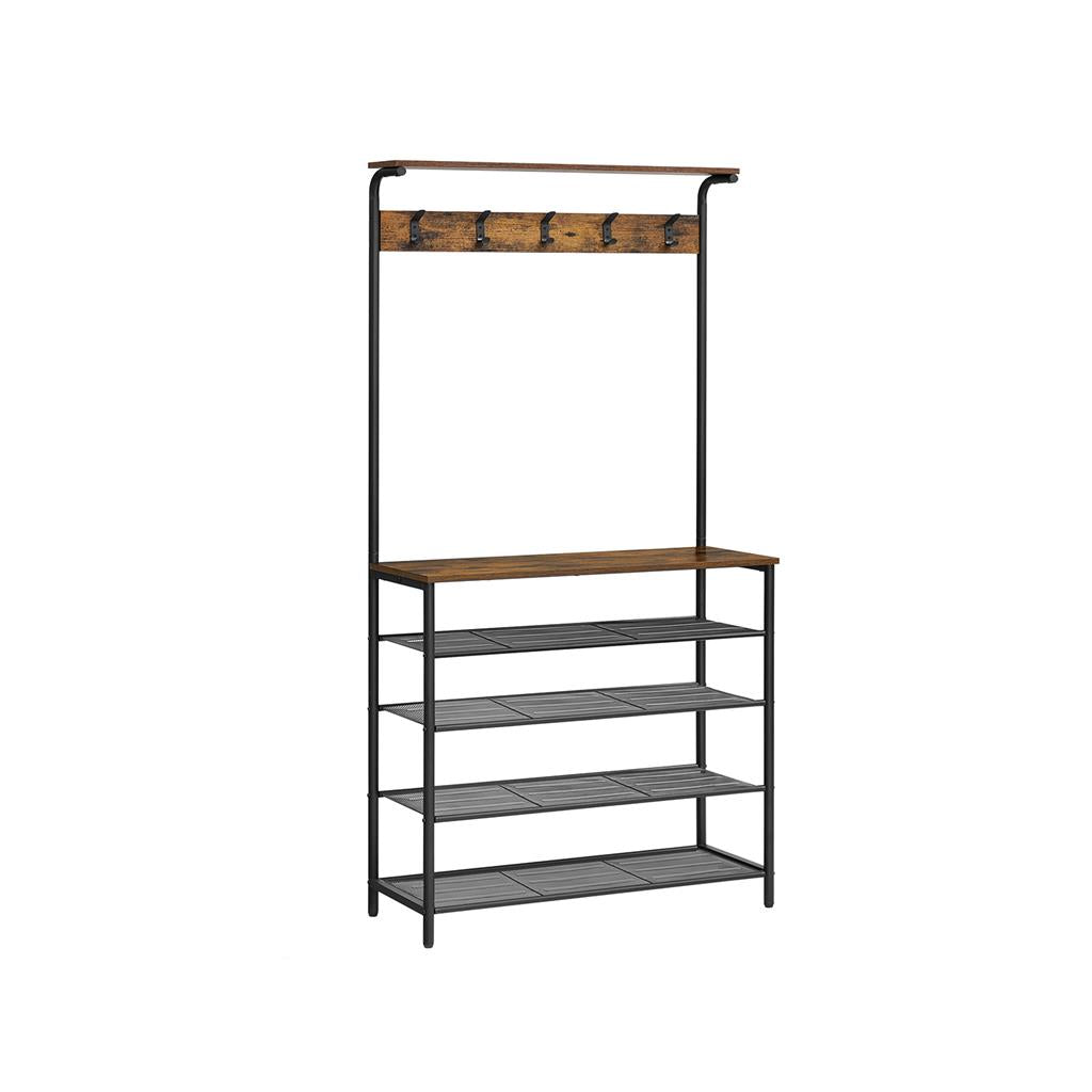 Hall Tree with Shoe Bench