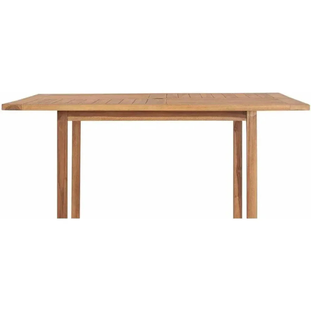 Hamilton Teak Square Outdoor Dining Table with Umbrella Hole