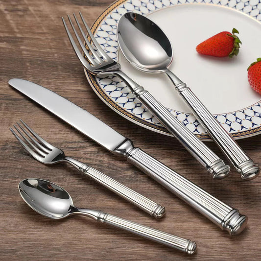 Handcrafted Timeless Roman Column Flatware