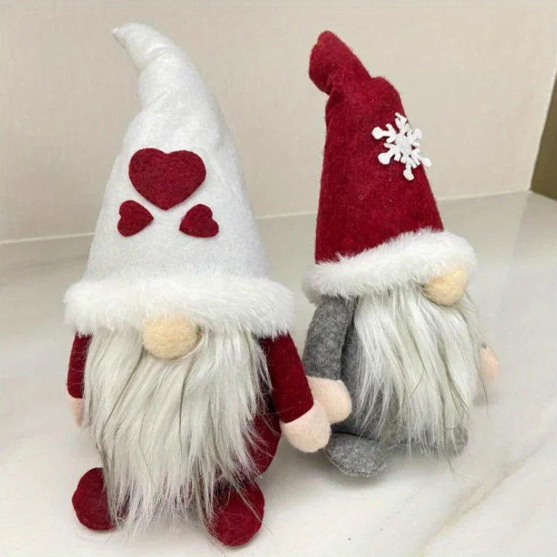 Handmade Ceramic Faceless Santa Gnome Figures