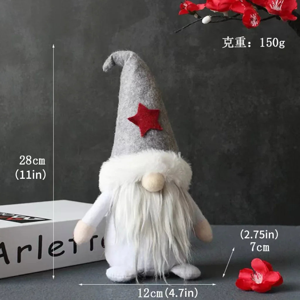Handmade Ceramic Faceless Santa Gnome Figures
