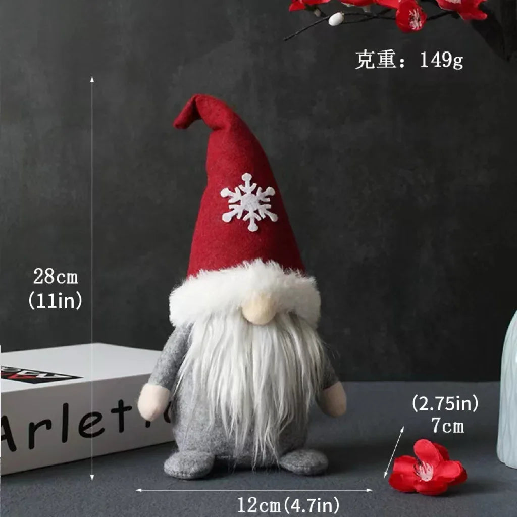 Handmade Ceramic Faceless Santa Gnome Figures
