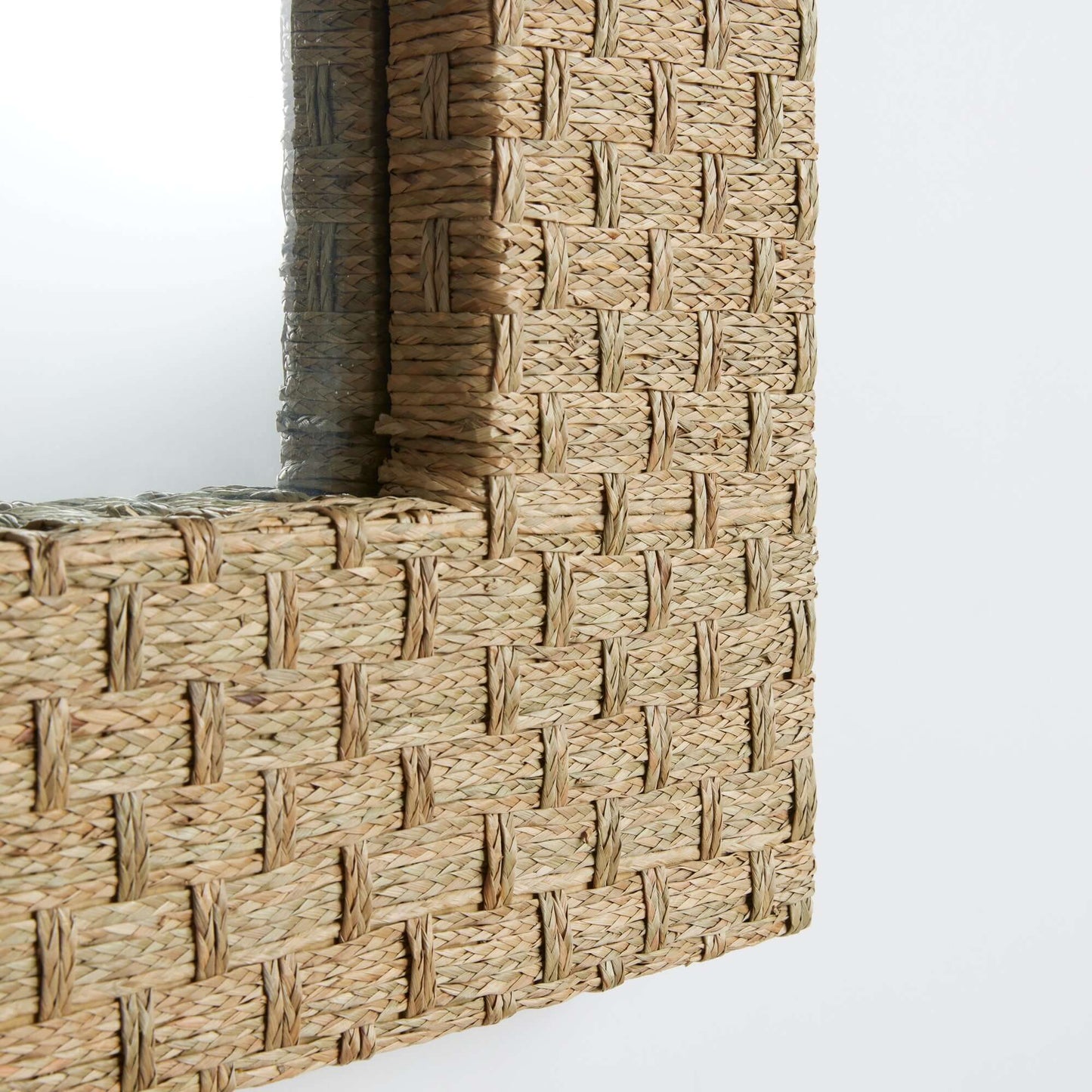 Handwoven Rectangle Water Grass Wall Mirror