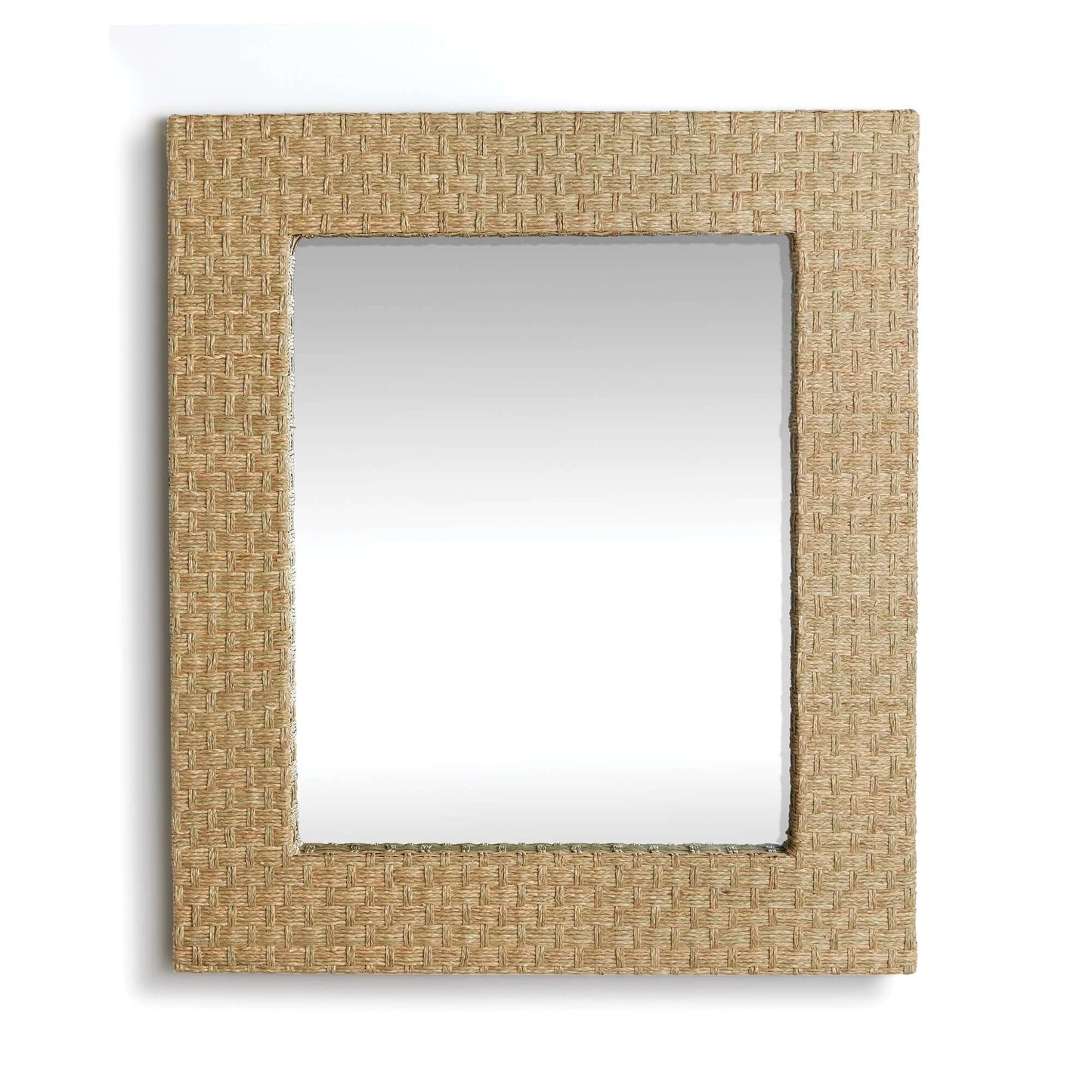 Handwoven Rectangle Water Grass Wall Mirror