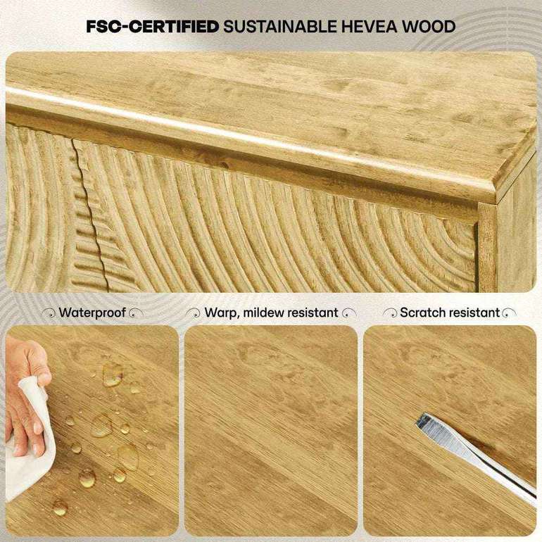 Acacia Harmony TV Stand with Storage for TVs up to 80 Inches