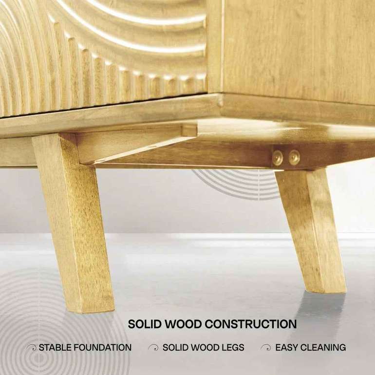 Acacia Harmony TV Stand with Storage for TVs up to 80 Inches