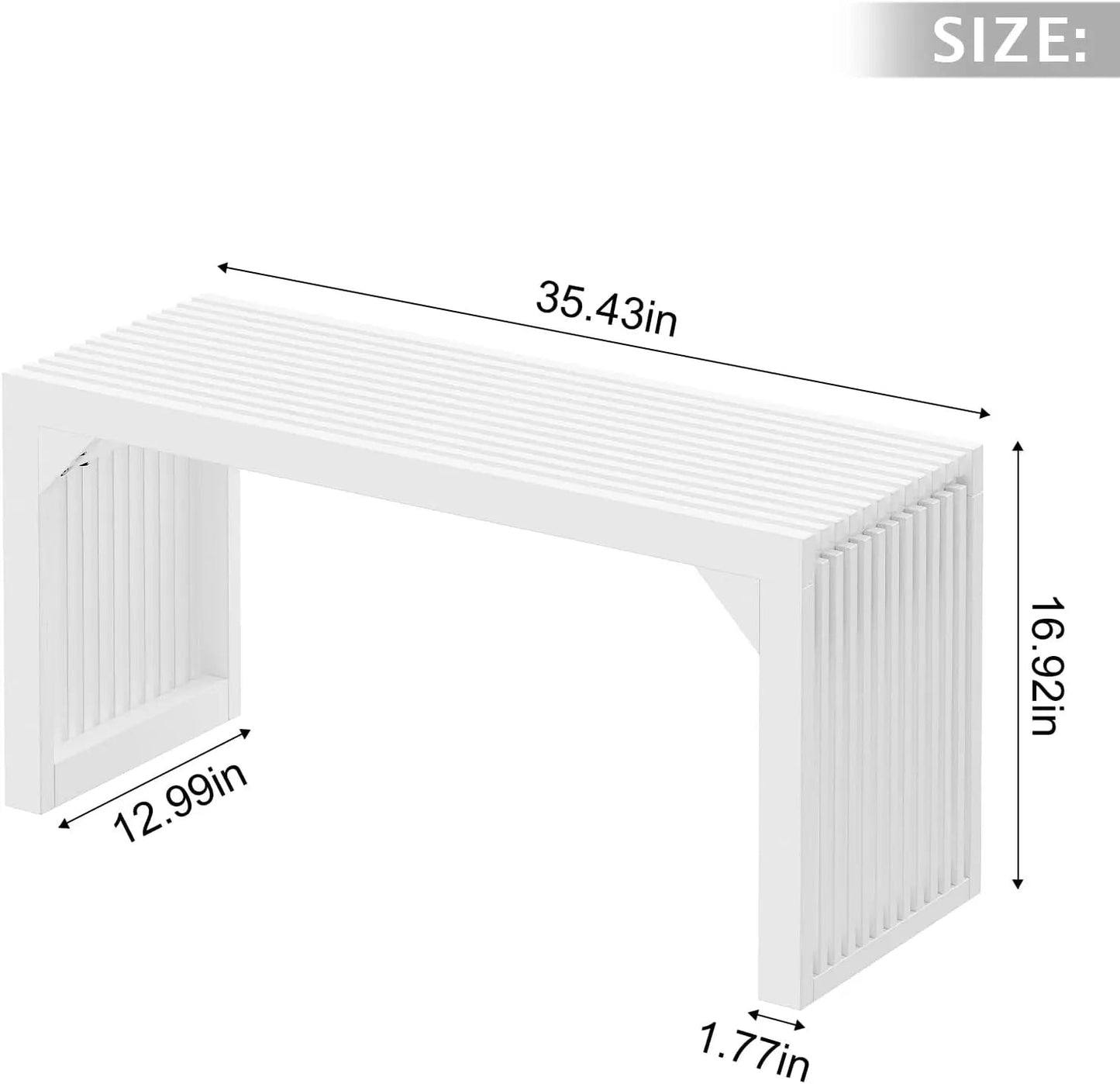 Hausvita HiKingQueens 35" Dining Bench, Indoor Wood Bench for Entryway,Living Room,Kitchen and Bedroom (Nature, Long Bench)